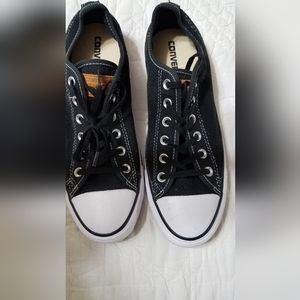 Converse All-Stars black open weave low-tops women's 9.5